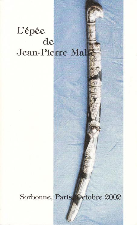 Comité d organisation : L épée de Jean-Pierre Mahé --- Cliquer pour agrandir