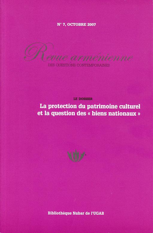 Revue arménienne des questions contemporaines --- Cliquer pour agrandir