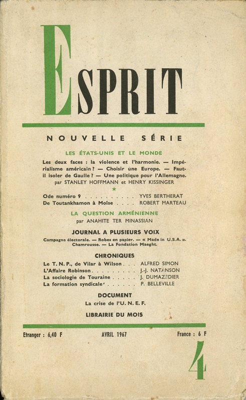 Revue Esprit --- Cliquer pour agrandir