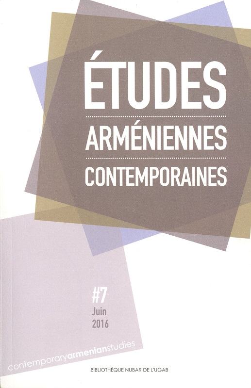 REVUE Etudes arméniennes contemporaines --- Cliquer pour agrandir