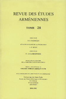 Revue Etudes arméniennes --- Cliquer pour agrandir