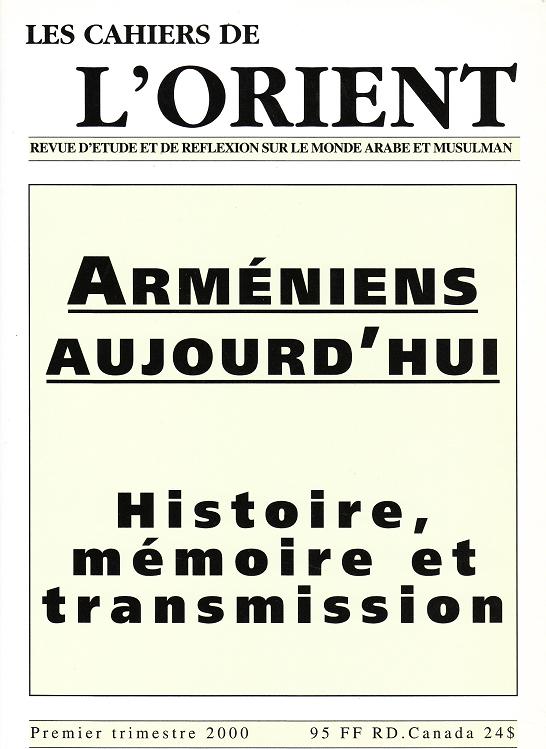 REVUE Les Cahiers de l Orient --- Cliquer pour agrandir