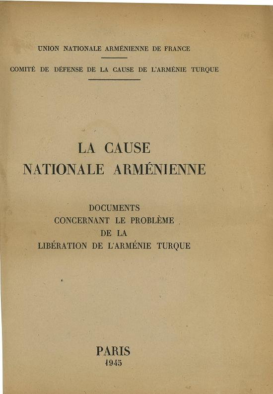 Union nationale arménienne de France --- Cliquer pour agrandir