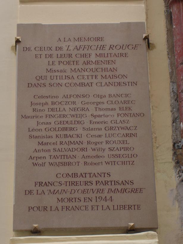 Plaque commémorative (photo JPH) --- Cliquer pour agrandir