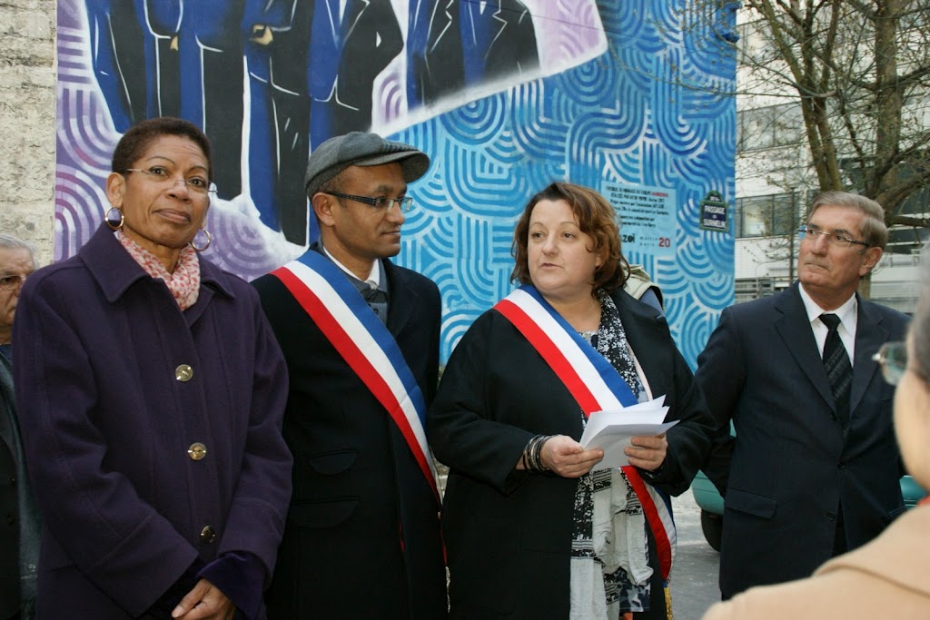 Nathalie Maquoi, Pascal Joseph, Frédérique Calandra, Maire du 20e, Antoine Bagdikian --- Cliquer pour agrandir