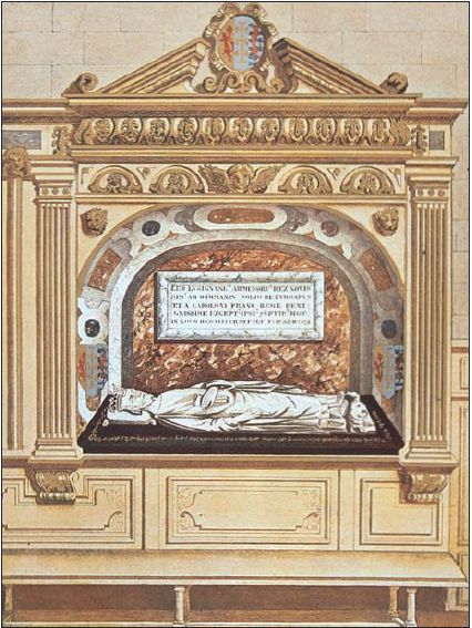 Tombeau de Léon V de Lusignan au XVIIème siècle (dessin, collection Gaignières, Bodleian Library d’Oxford) --- Cliquer pour agrandir